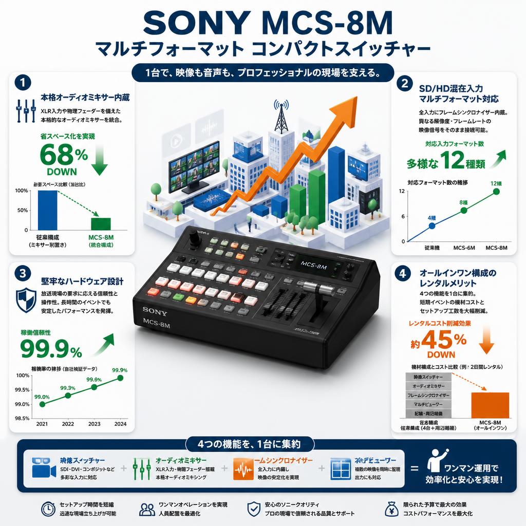 SONY MCS-8M マルチフォーマット コンパクトスイッチャー セールスポイント