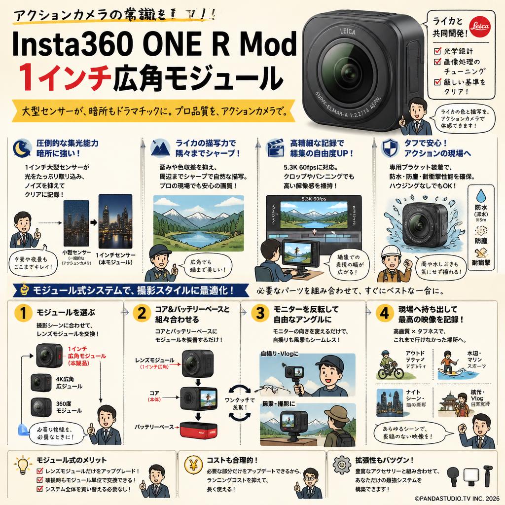 Insta360 ONE R Mod 1インチ広角モジュール 概要