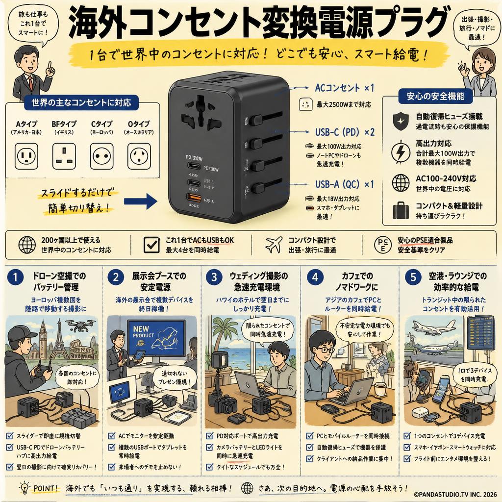 海外 コンセント 変換 電源プラグ 用途