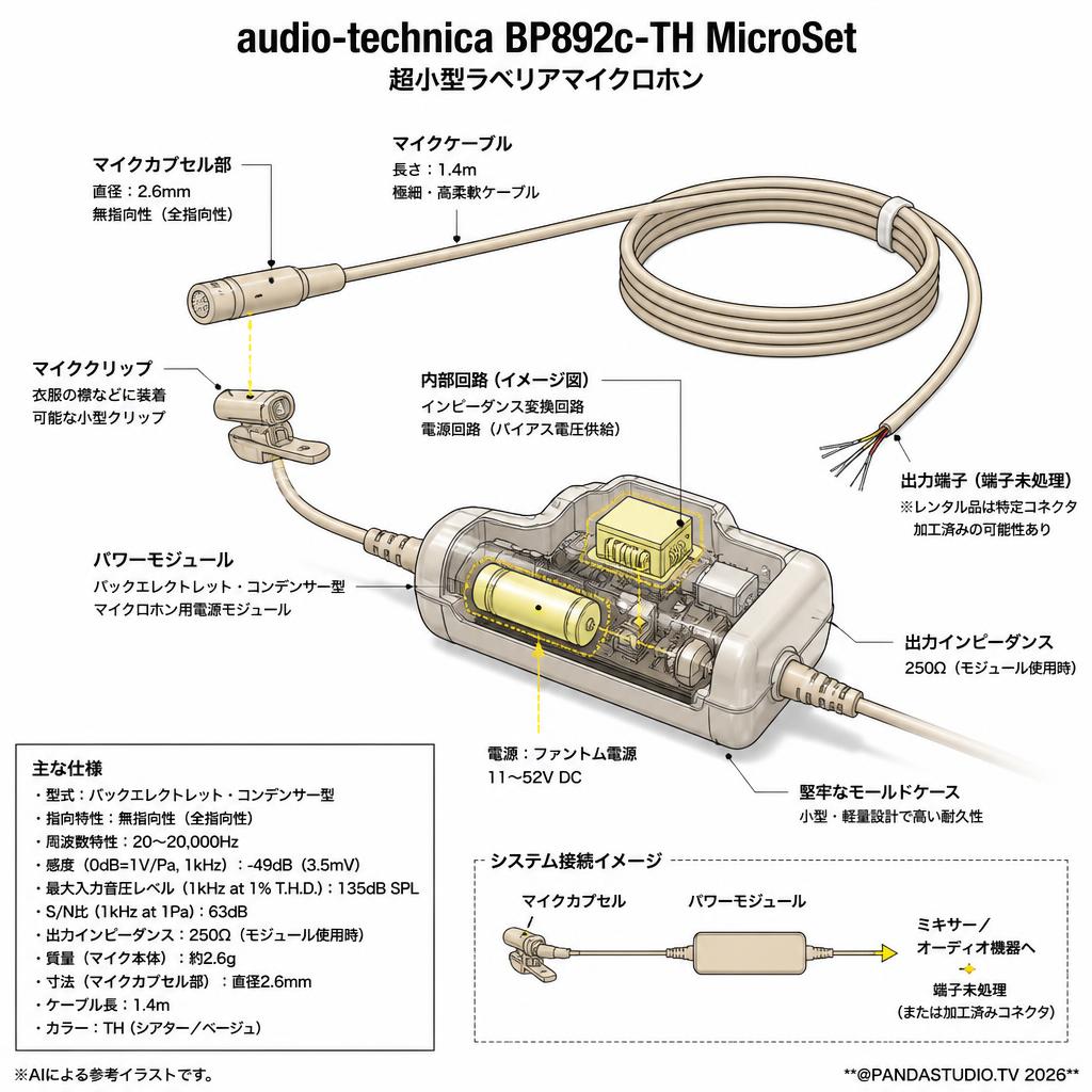 audio-technica BP892c-TH MicroSet スペック