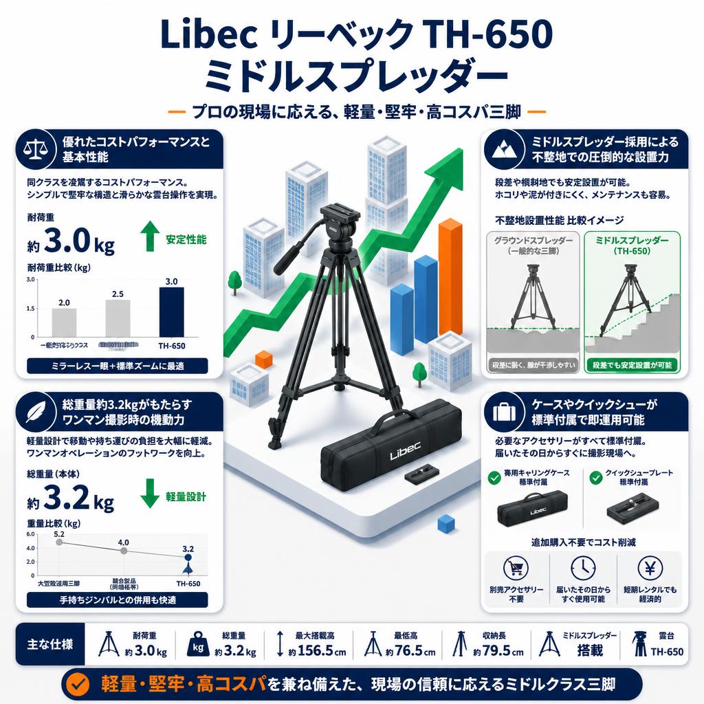 Libec リーベック TH-650 ミドルスプレッダー セールスポイント