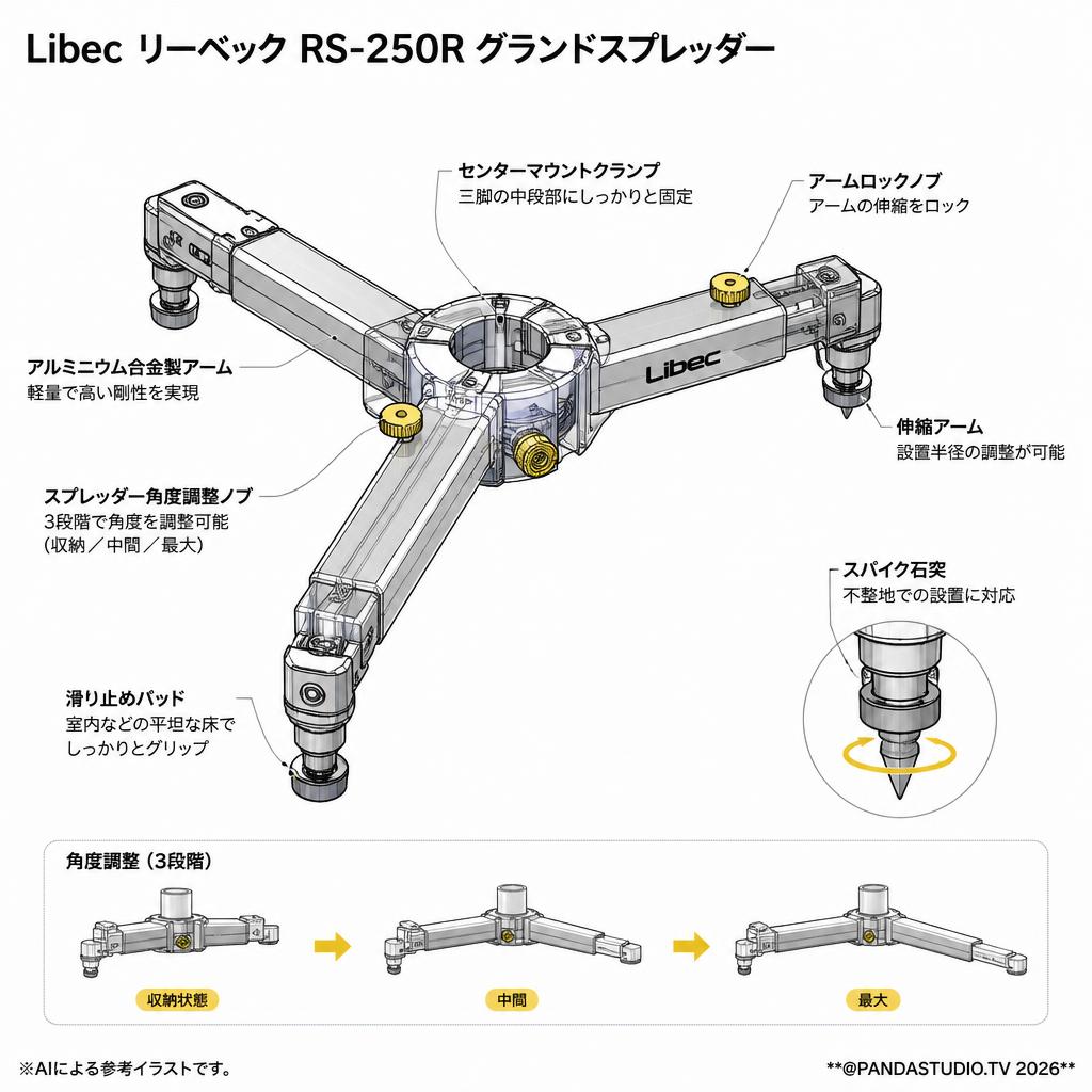 Libec リーベック RS-250R グランドスプレッダー スペック