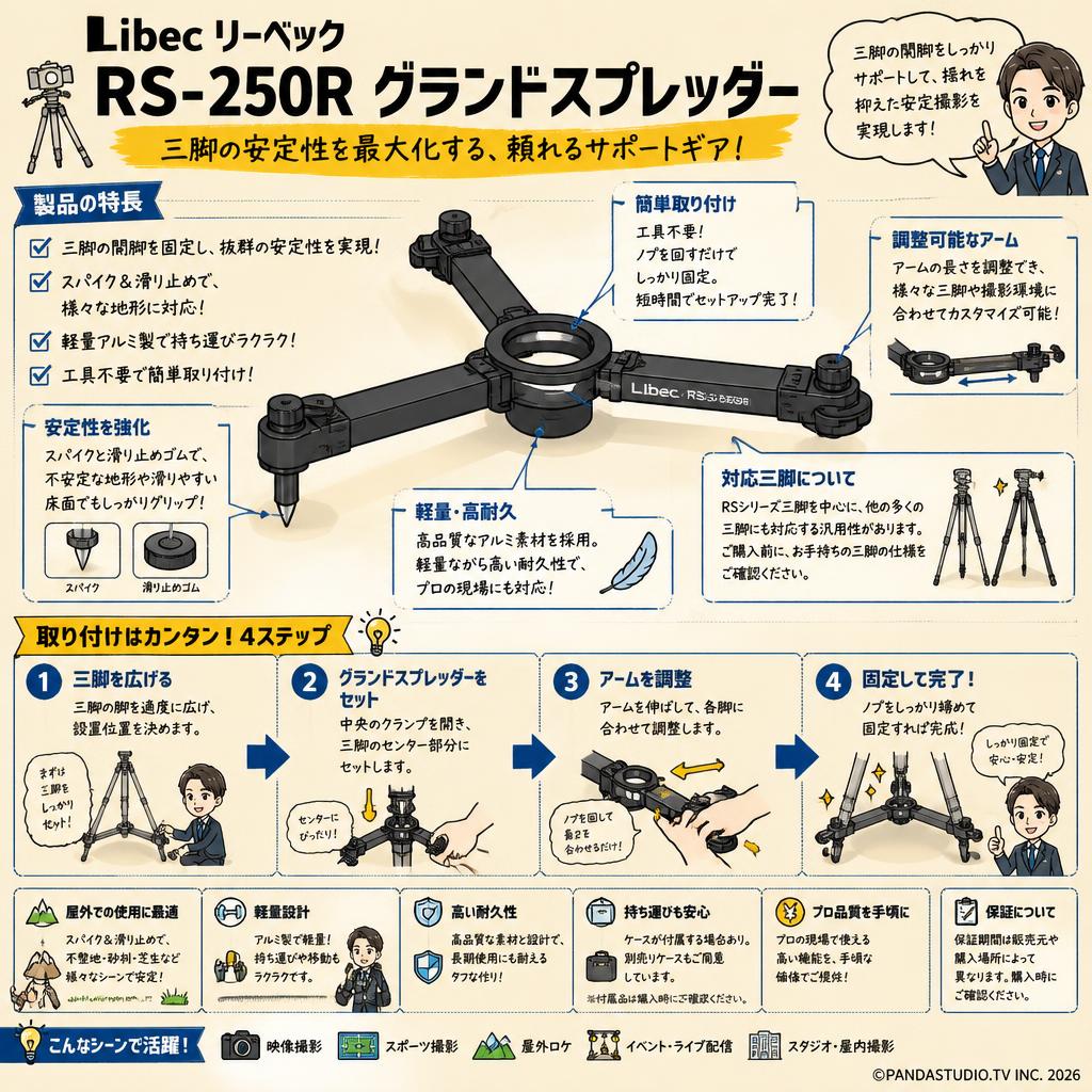 Libec リーベック RS-250R グランドスプレッダー FAQ（よくある質問と答え）