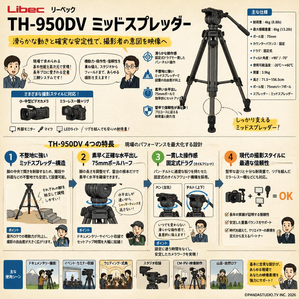 Libec リーベック TH-950DV ミッドスプレッダー 概要