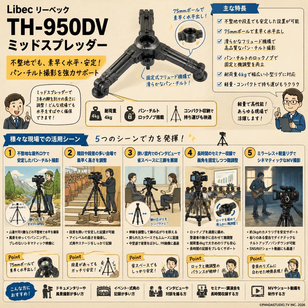 Libec リーベック TH-950DV ミッドスプレッダー 用途