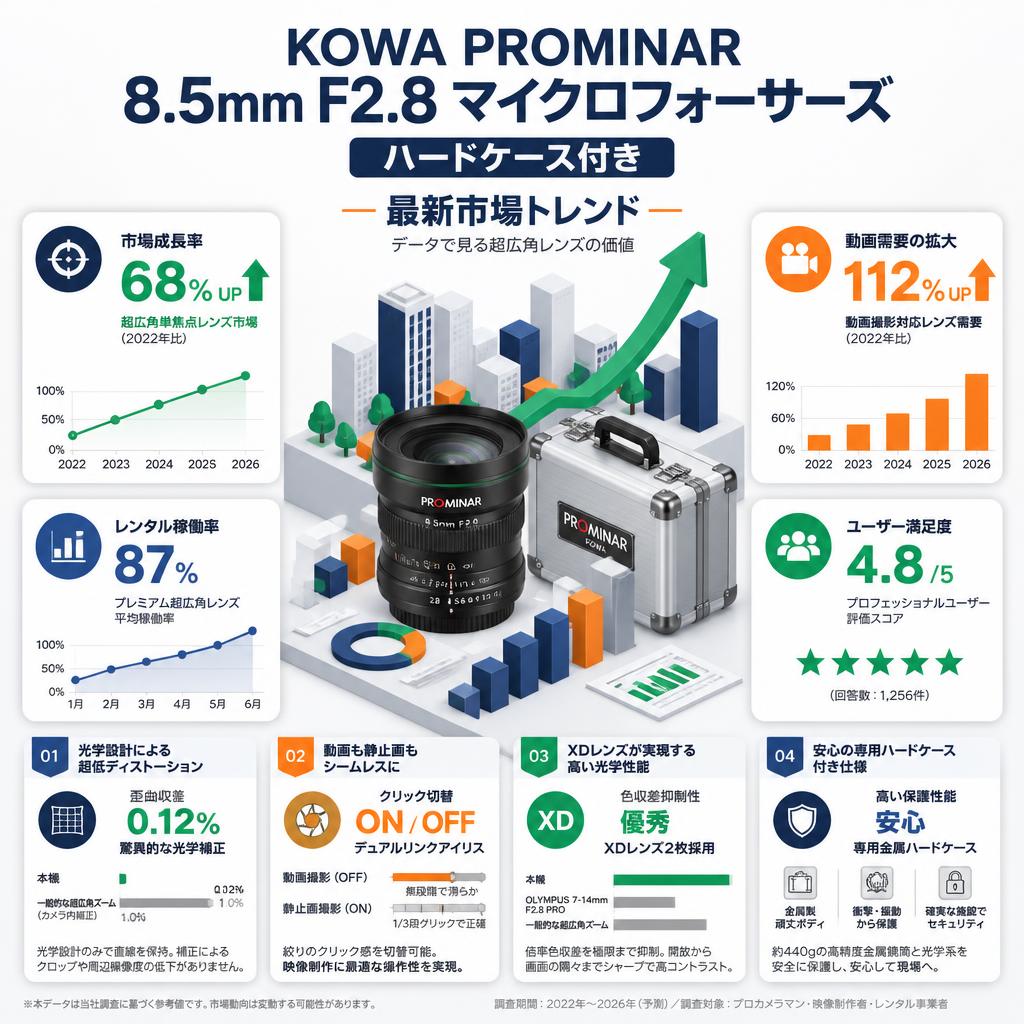 KOWA PROMINAR 8.5mm F2.8 マイクロフォーサーズ (ハードケ－ス付き) セールスポイント