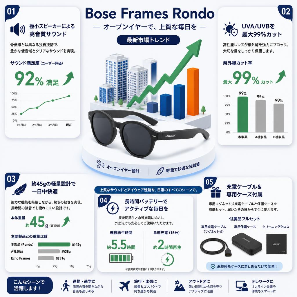 Bose Frames Rondo セールスポイント
