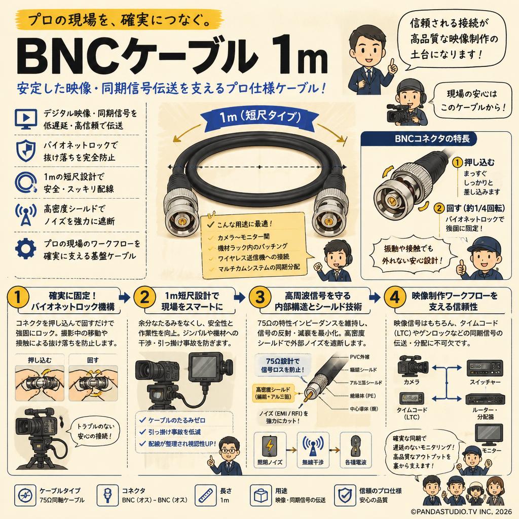 BNCケーブル 1m 概要