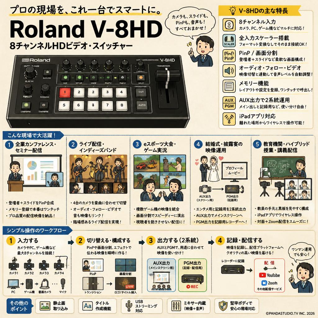 Roland V-8HD 用途