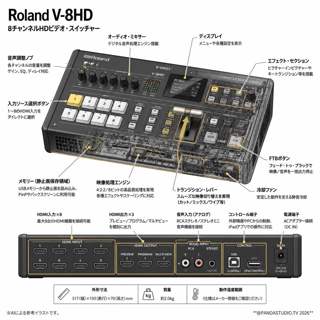 Roland V-8HD スペック