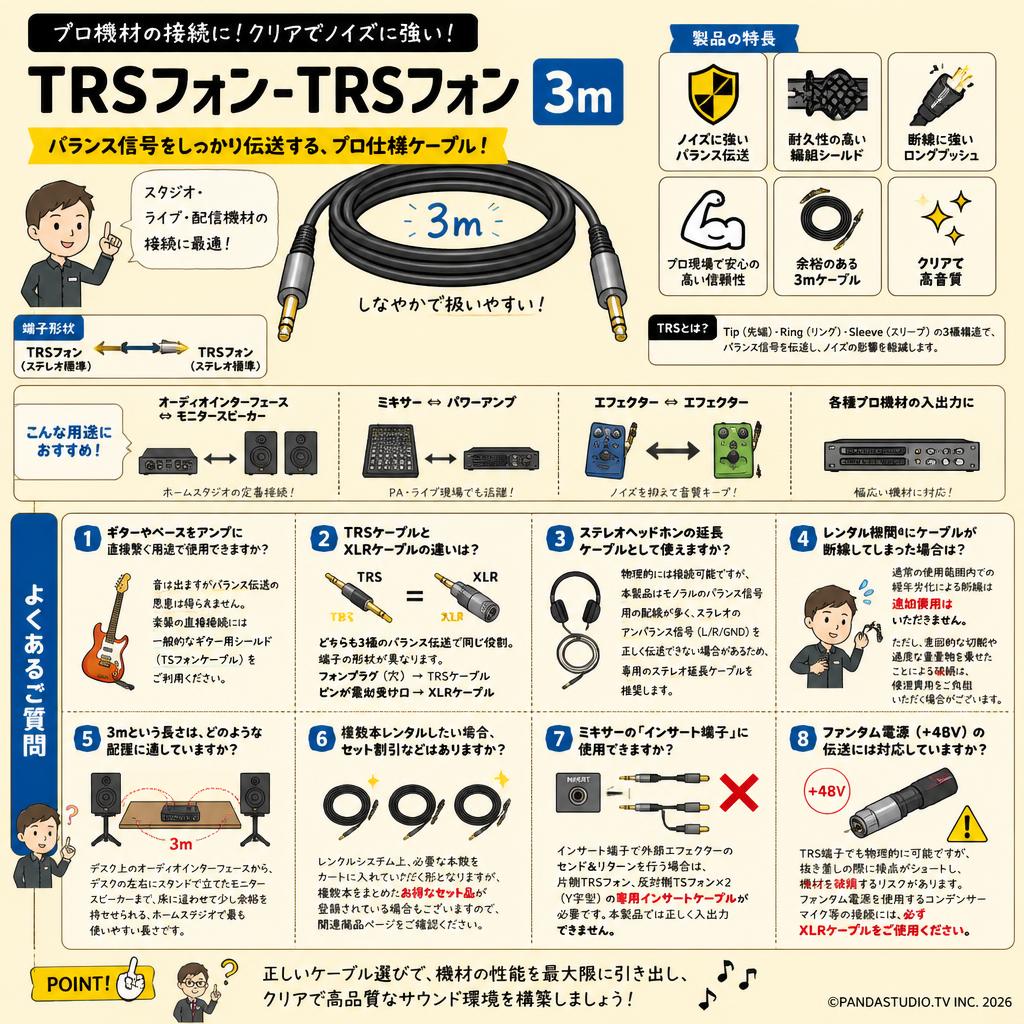 TRSフォン-TRSフォン 3m FAQ（よくある質問と答え）