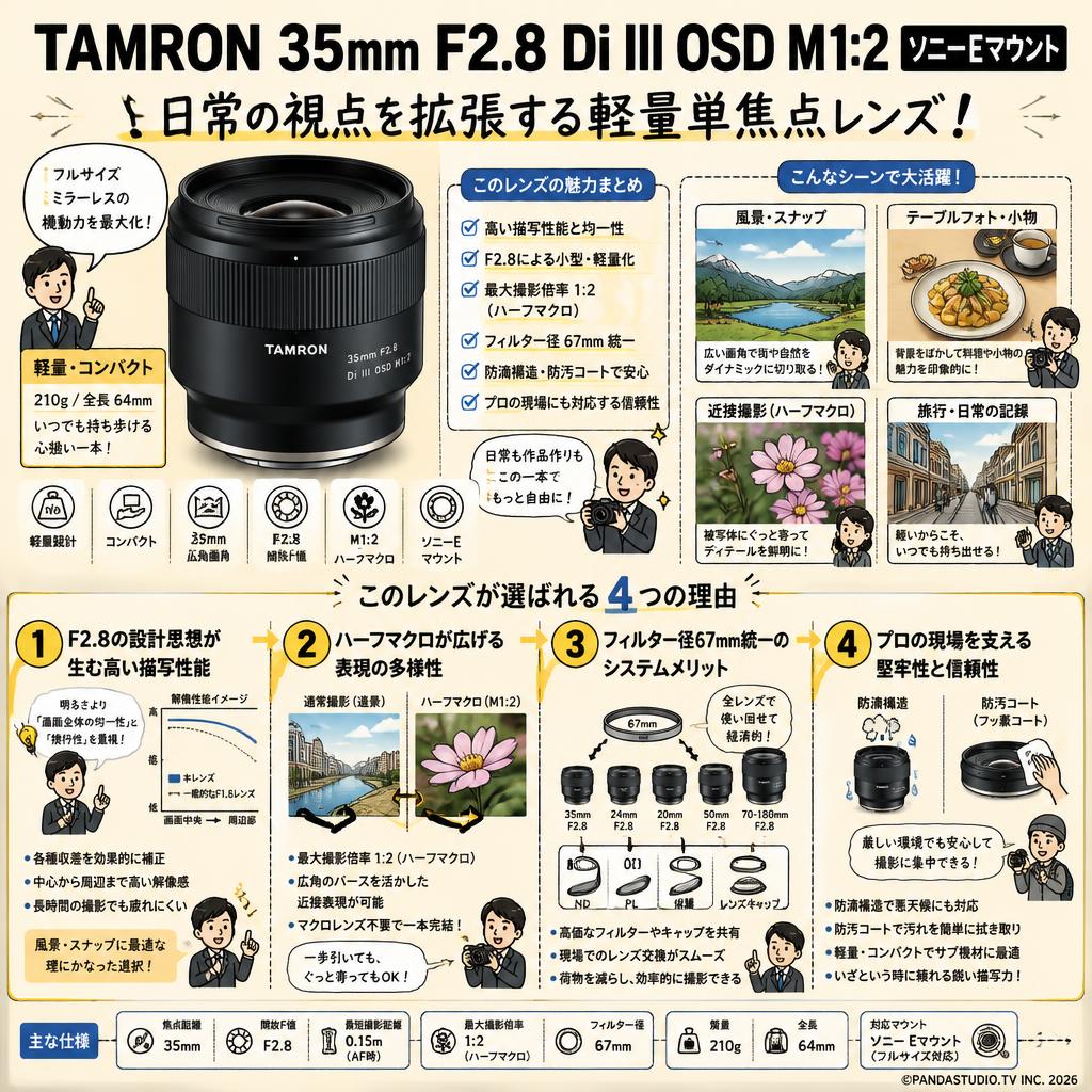 TAMRON  35mm F2.8 Di III OSD M1:2 ソニーE マウント 概要