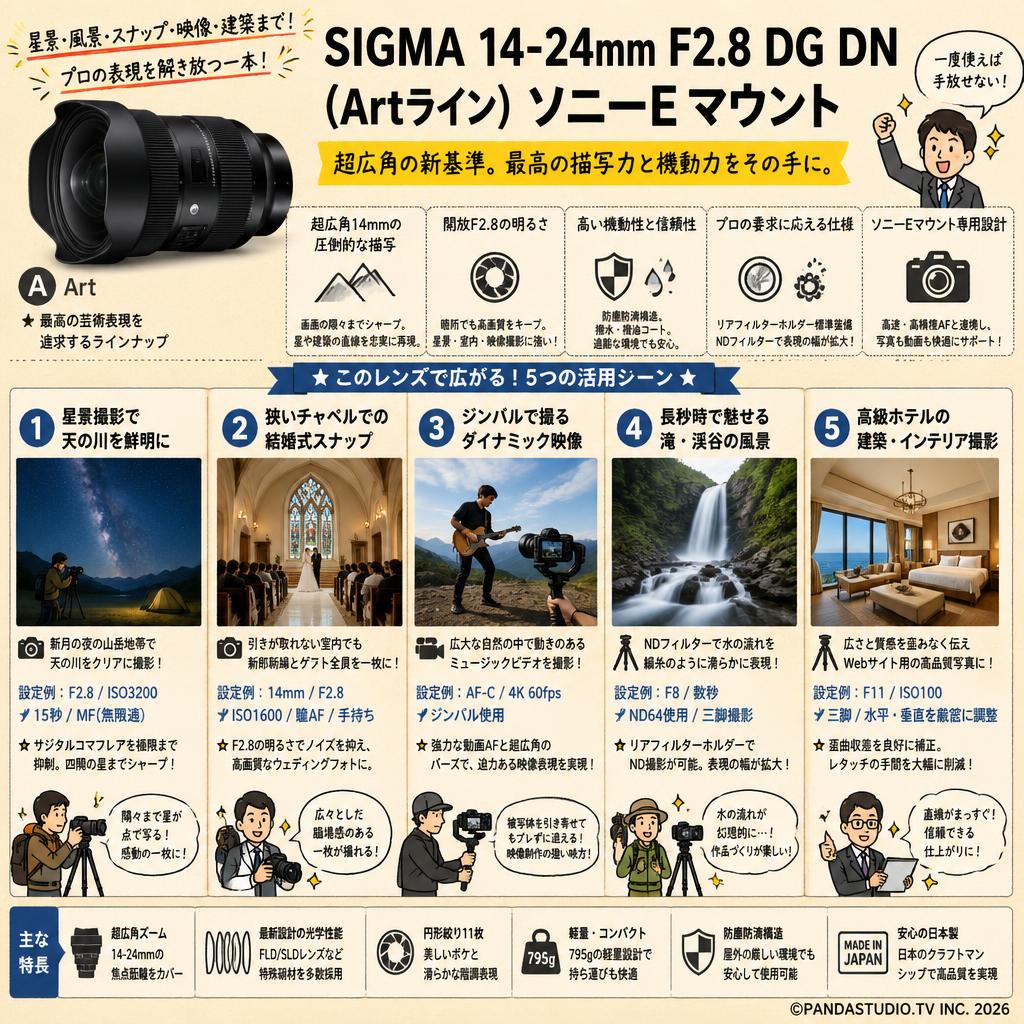 SIGMA 14-24mm F2.8 DG DN (Artライン) ソニーEマウント 用途
