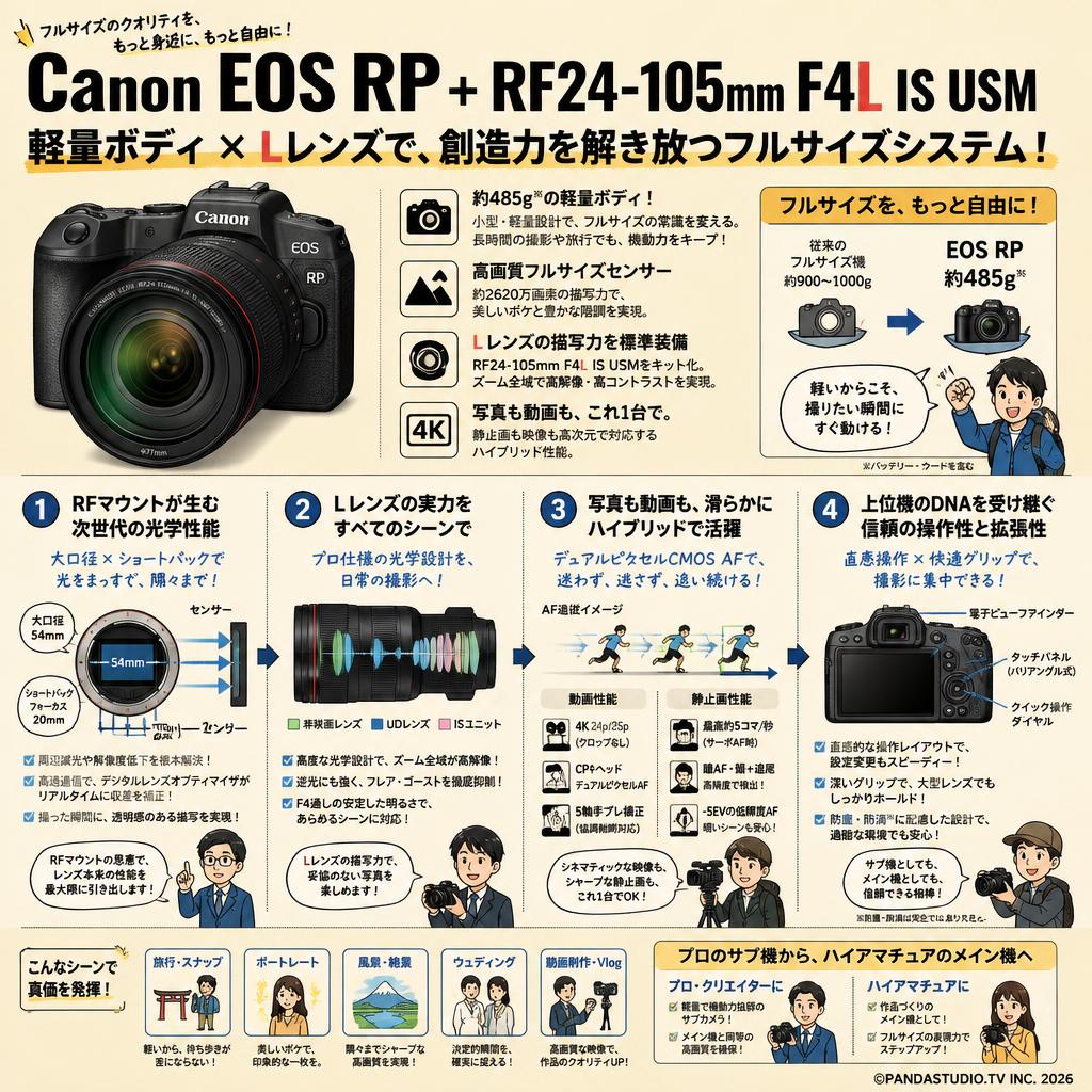 Canon EOS RP + RF24-105mm F4L IS USM 概要