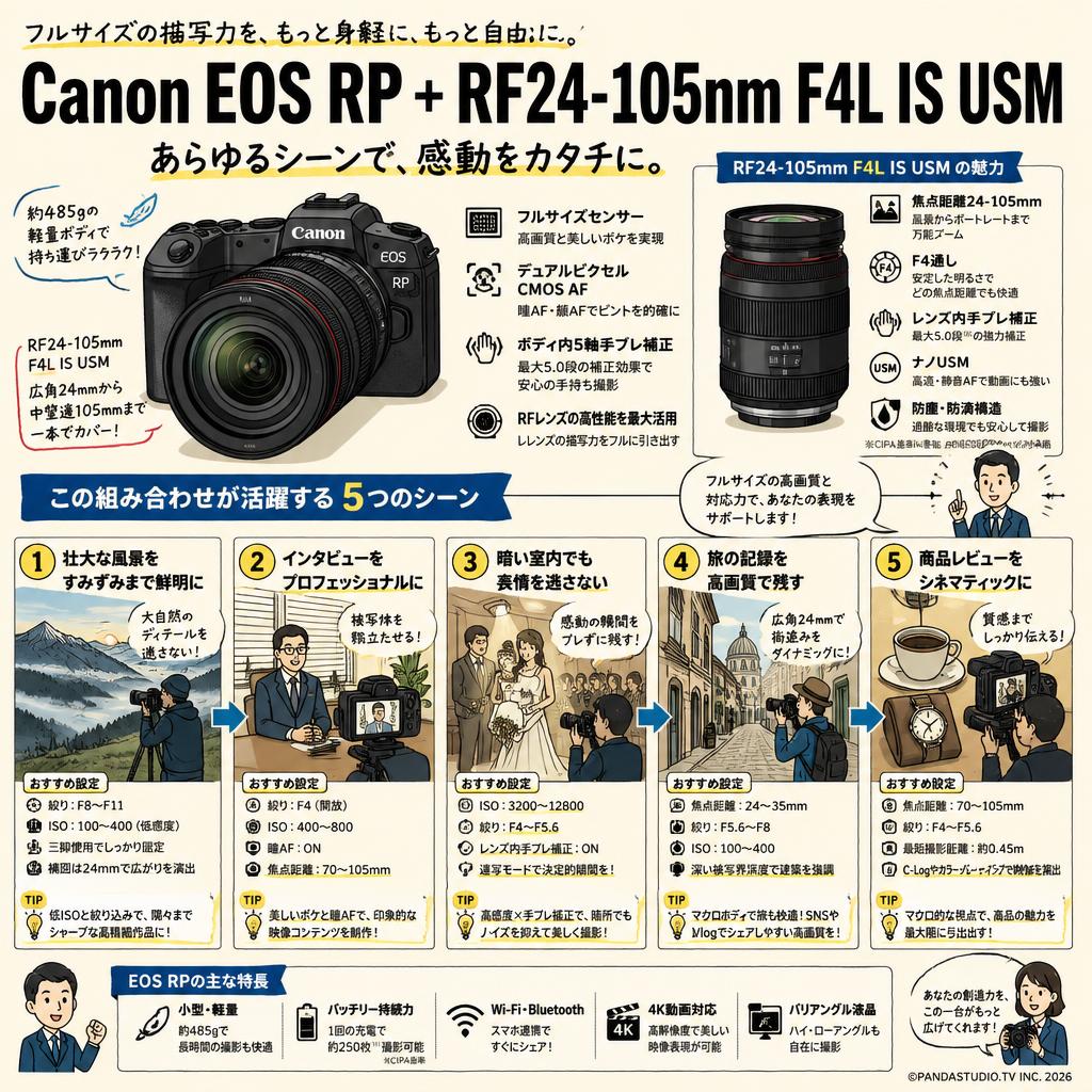 Canon EOS RP + RF24-105mm F4L IS USM 用途