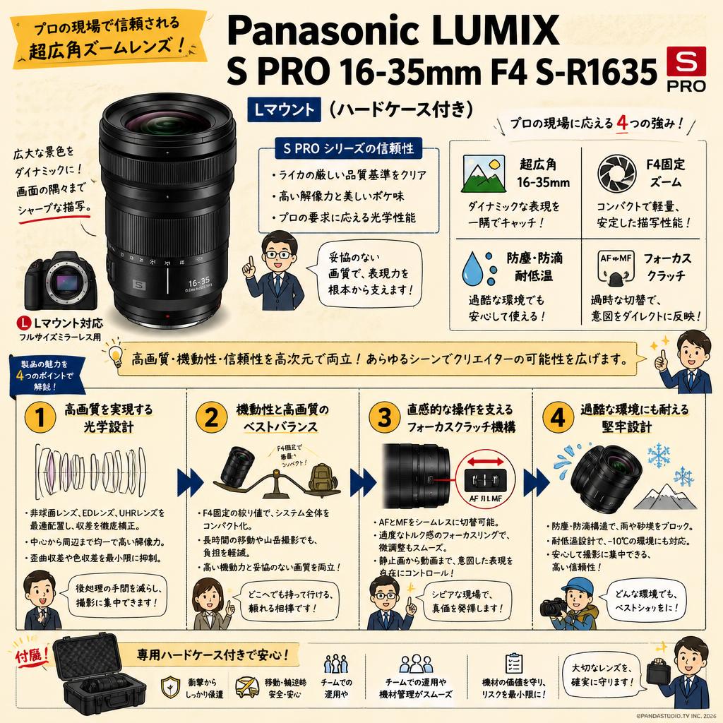 Panasonic LUMIX S PRO 16-35mm F4 S-R1635 Lマウント (ハードケース付き)