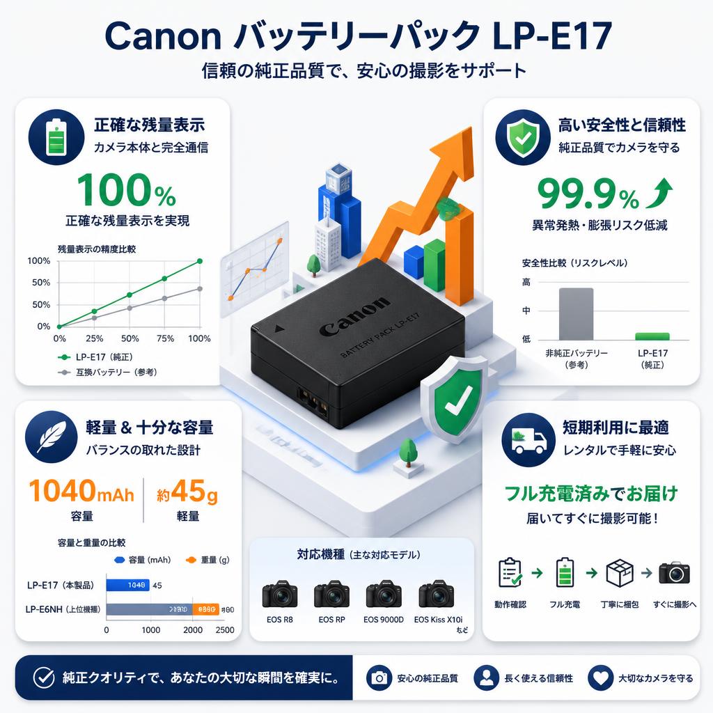 Canon バッテリーパック LP-E17 セールスポイント