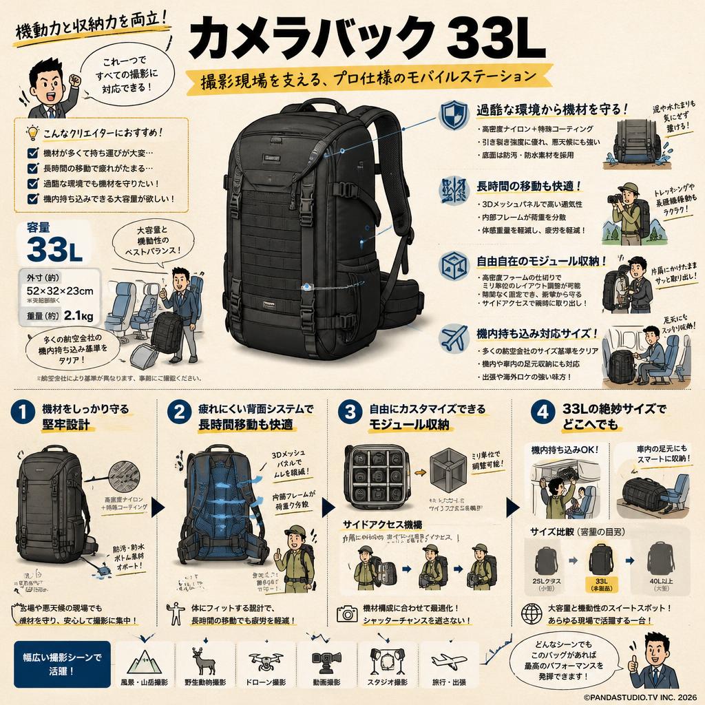 カメラバック 33L 概要