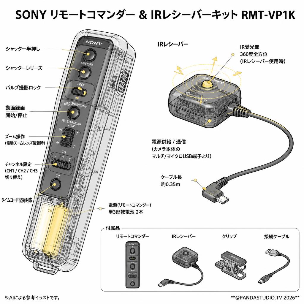 SONY リモートコマンダー & IRレシーバーキット RMT-VP1K スペック