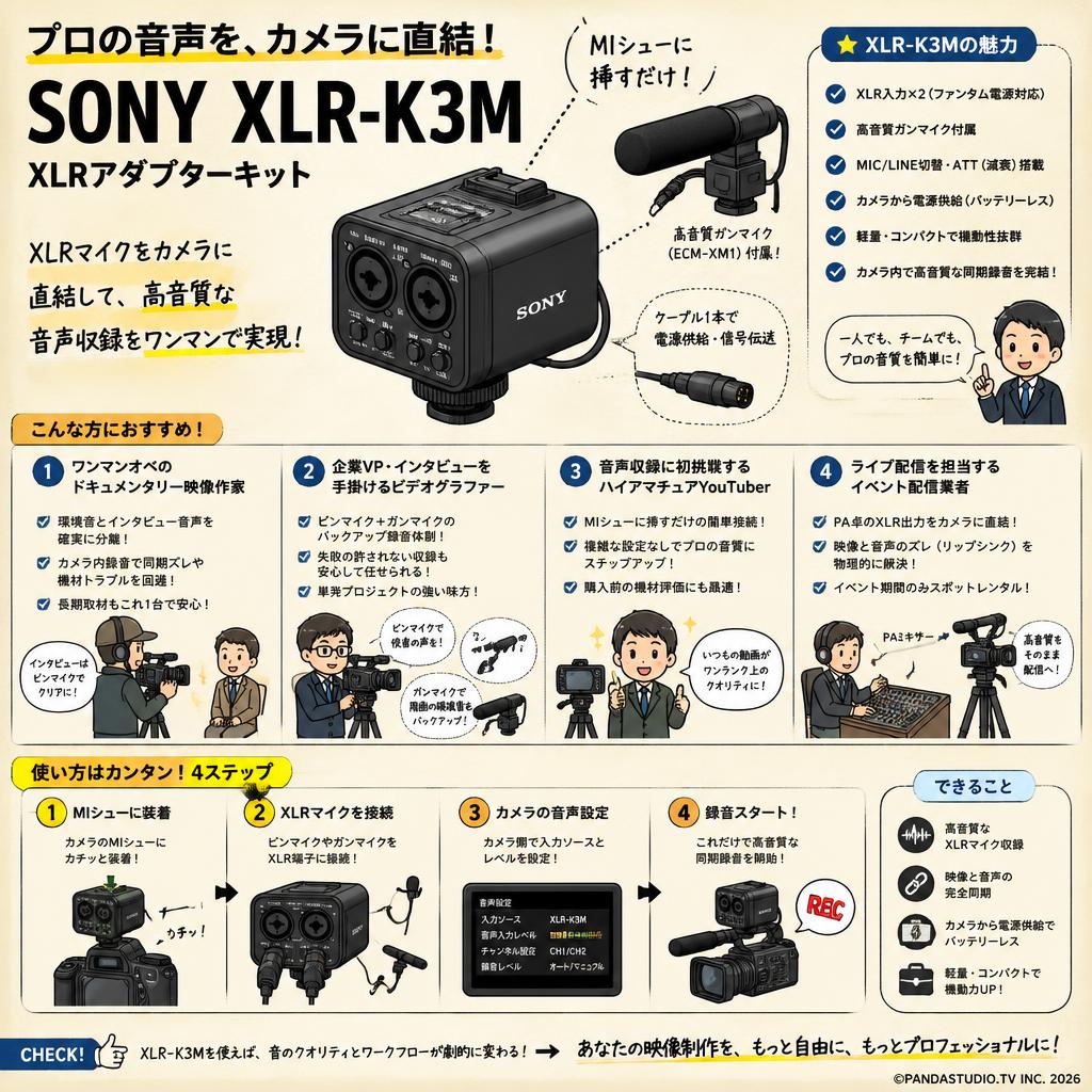 SONY XLR-K3M おもな対象のお客様