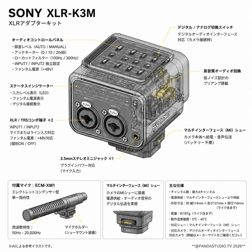 SONY XLR-K3M スペック
