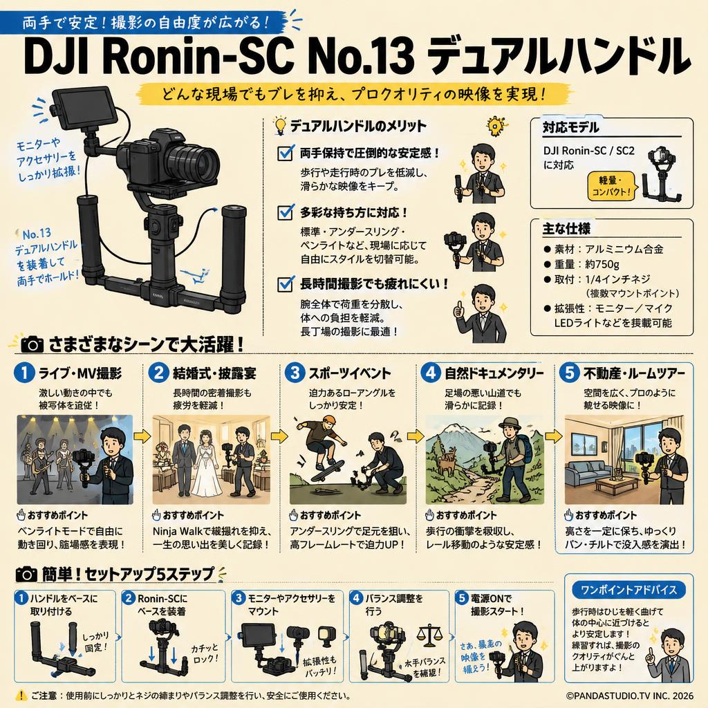 DJI Ronin-SC No.13 デュアルハンドル 用途