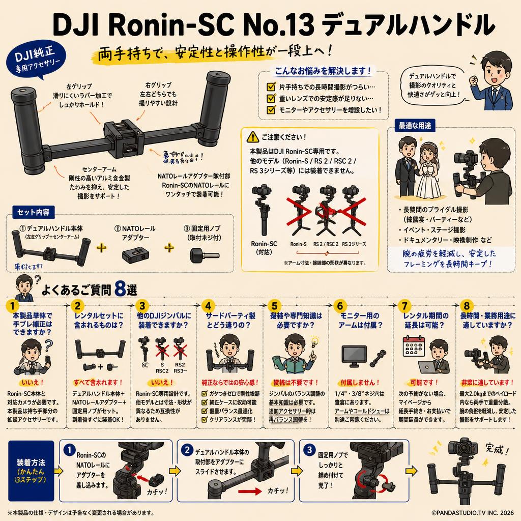 DJI Ronin-SC No.13 デュアルハンドル FAQ（よくある質問と答え）