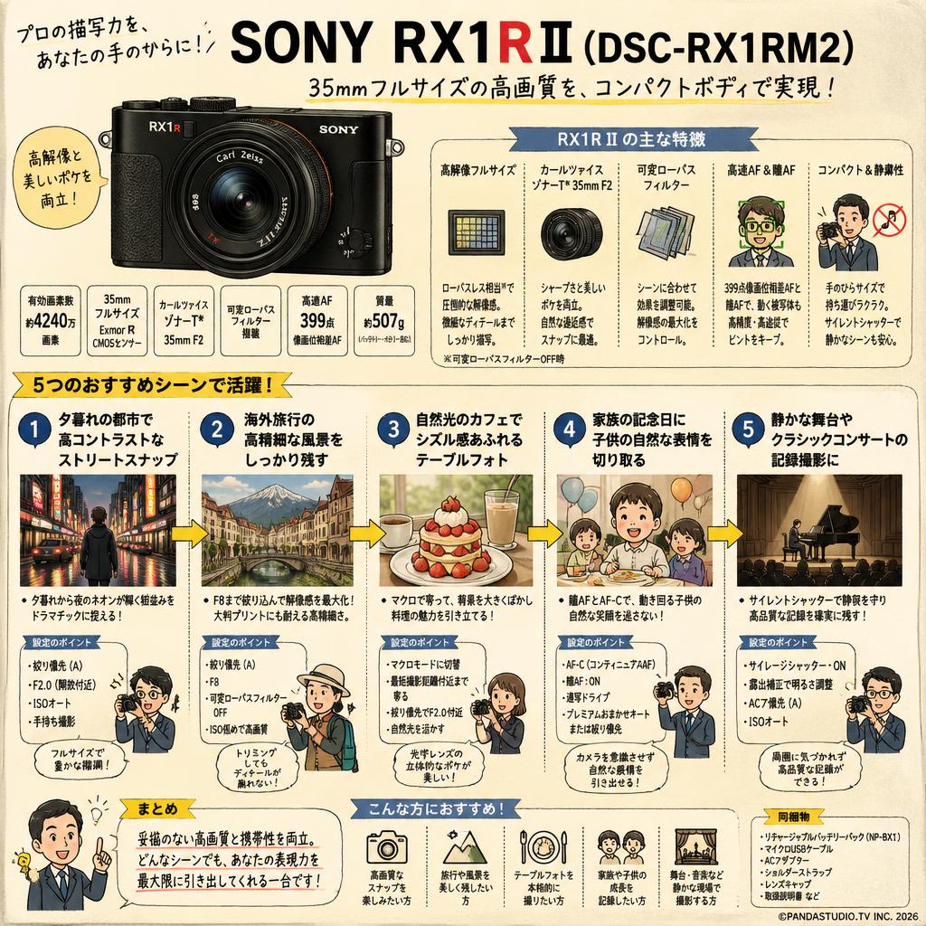 SONY RX1R2（DSC-RX1RM2） 用途