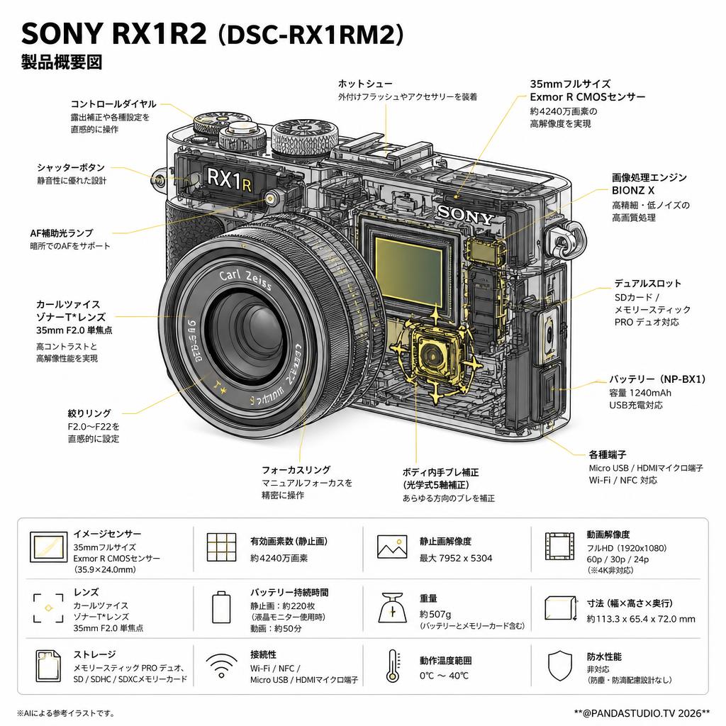 SONY RX1R2（DSC-RX1RM2） スペック