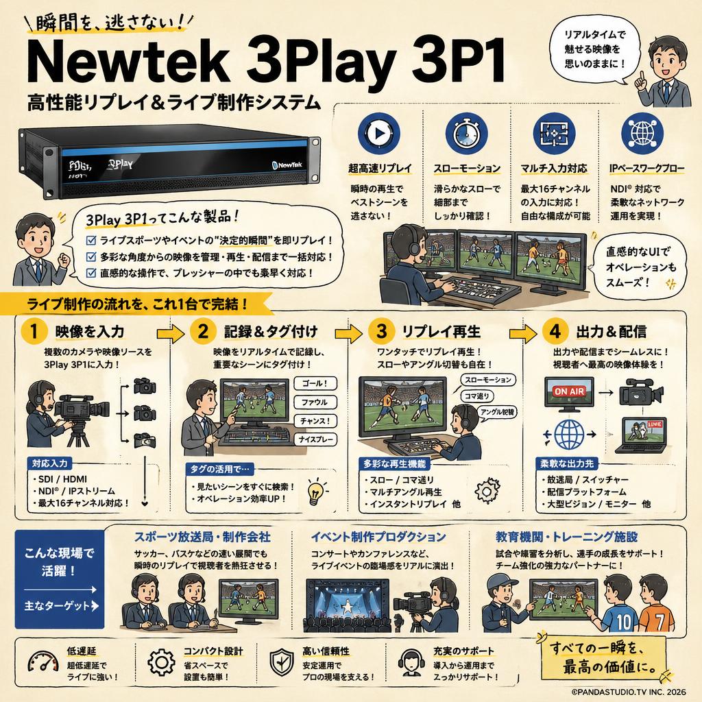 Newtek 3Play 3P1 おもな対象のお客様
