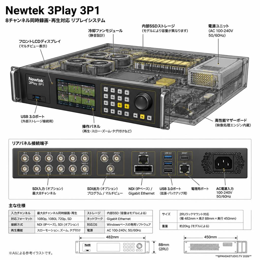 Newtek 3Play 3P1 スペック