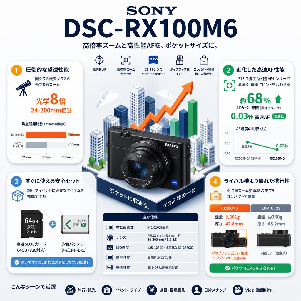 SONY DSC-RX100M6 セールスポイント