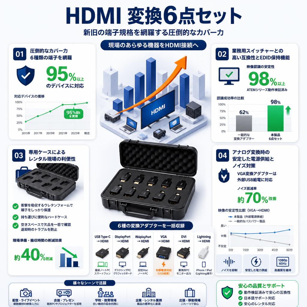 HDMI 変換6点セット セールスポイント