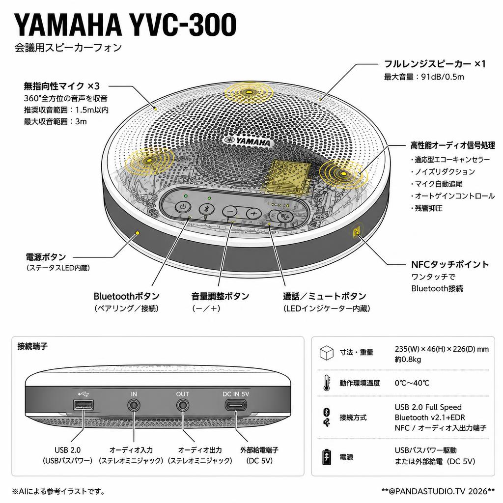 YAMAHA YVC-300 スペック