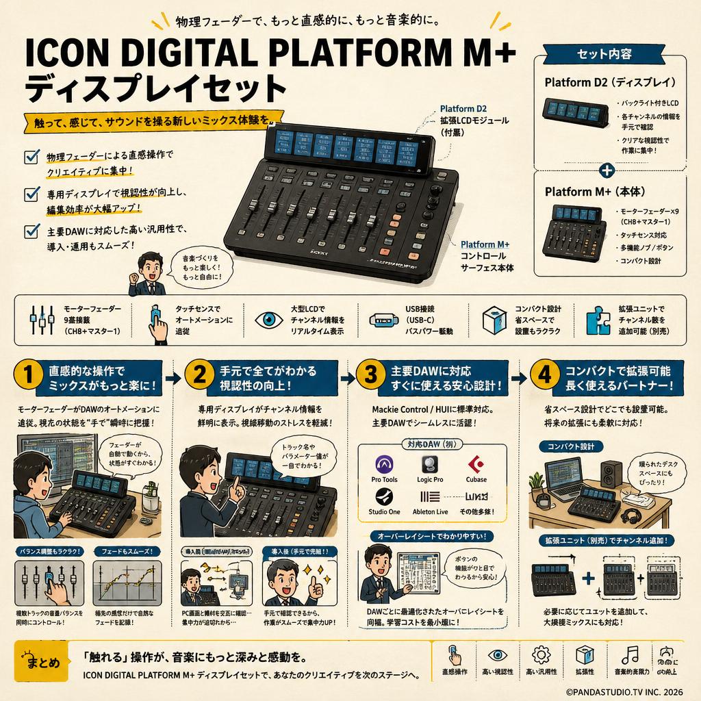 ICON DIGITAL  PLATFORM M+　ディスプレイセット 概要