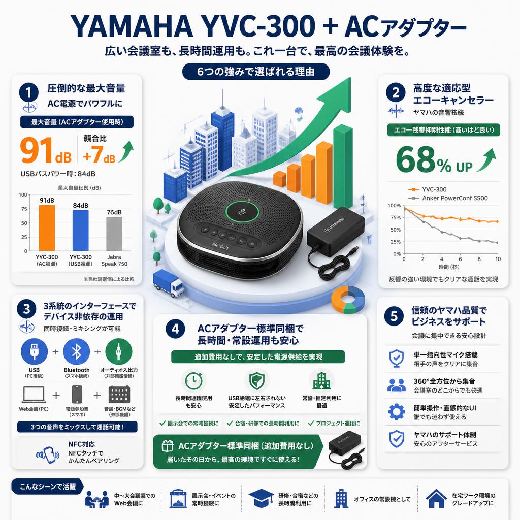 YAMAHA YVC-300 ＋ ACアダプター セールスポイント