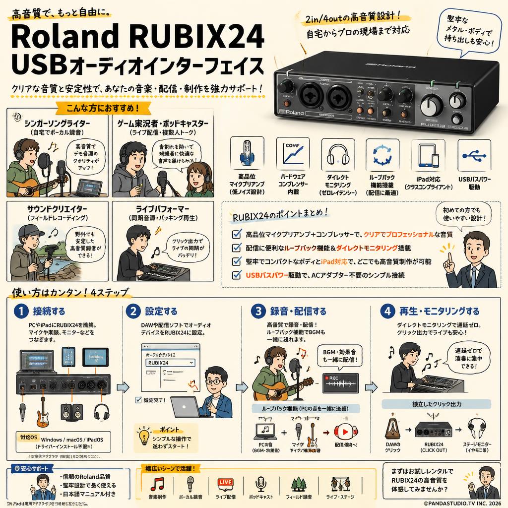 Roland RUBIX24 USBオーディオインターフェイス おもな対象のお客様