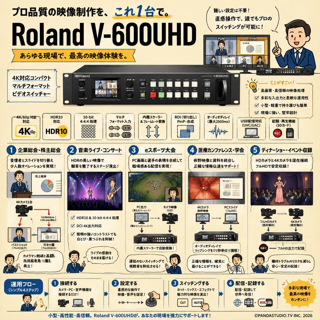 Roland V-600UHD 用途