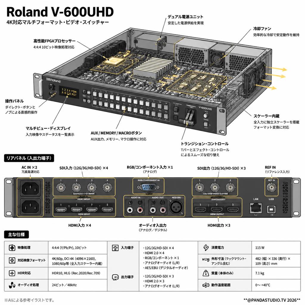 Roland V-600UHD スペック