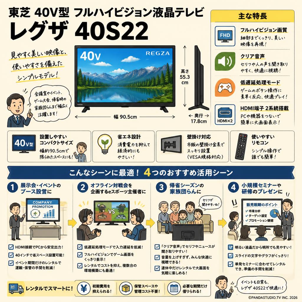 東芝 40V型 フルハイビジョン液晶テレビ レグザ 40S22 おもな対象のお客様