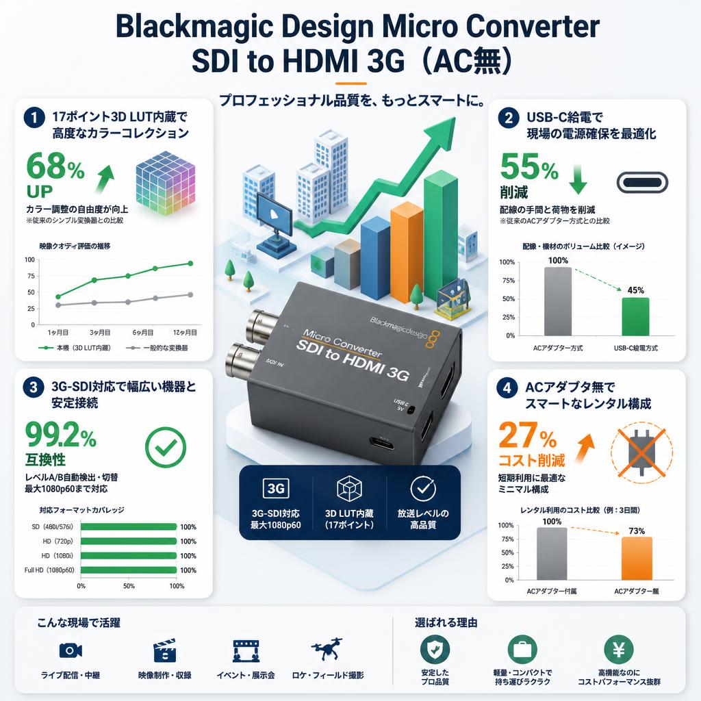 Blackmagic Design Micro Converter SDI to HDMI 3G（AC無） セールスポイント