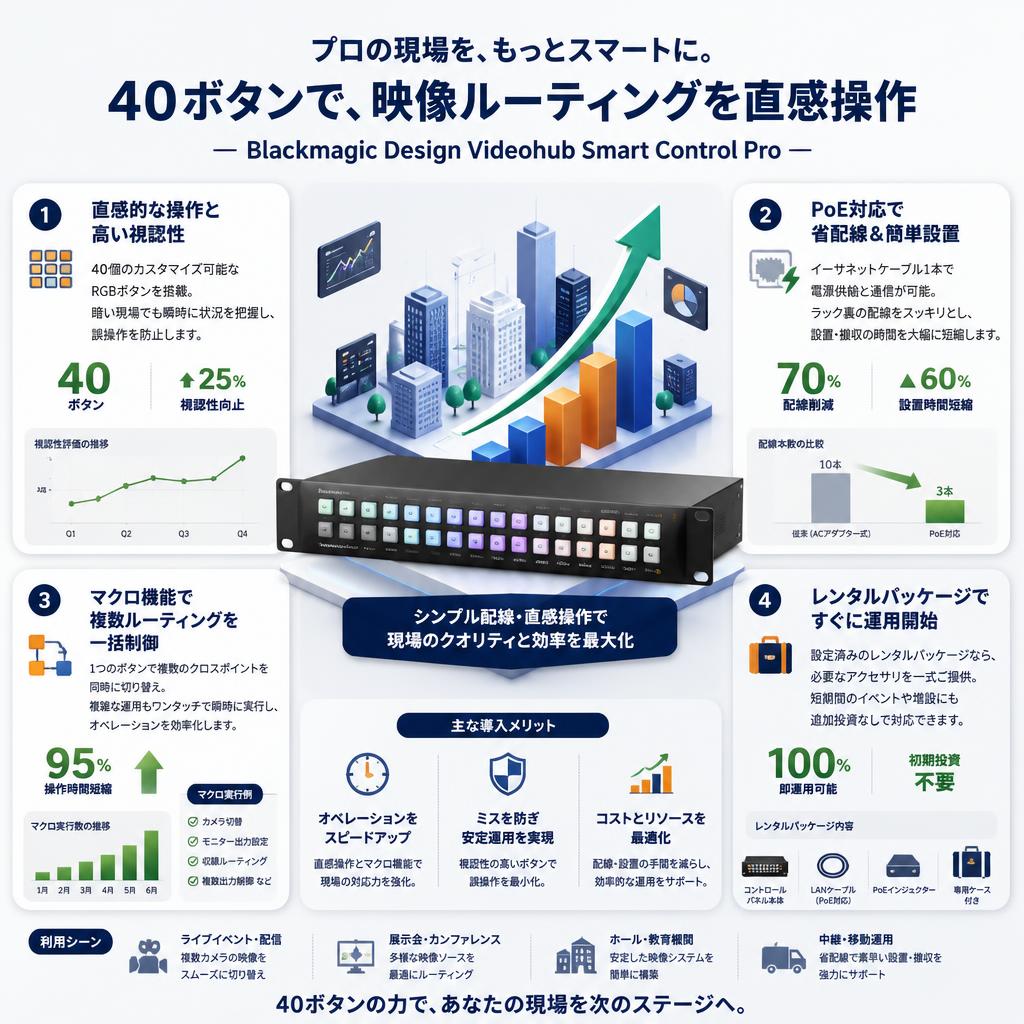 Blackmagic Design Videohub Smart Control Pro セールスポイント