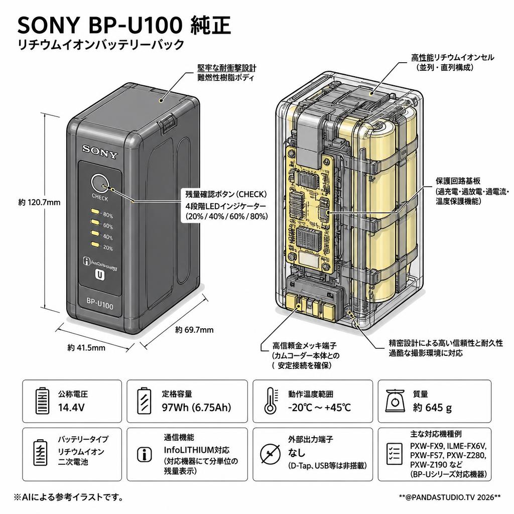 SONY BP-U100 純正 スペック