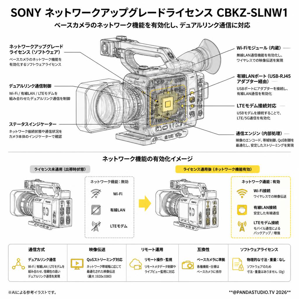 SONY ネットワークアップグレードライセンス CBKZ-SLNW1 スペック