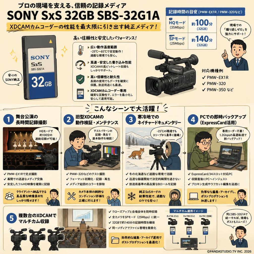 SONY SxS 32GB SBS-32G1A 用途