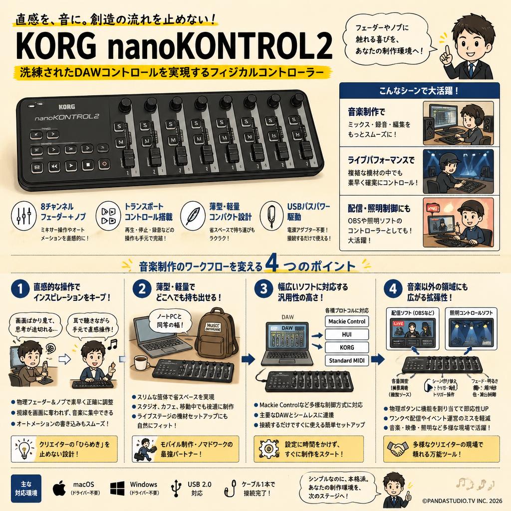 KORG  nanoKONTROL2 概要