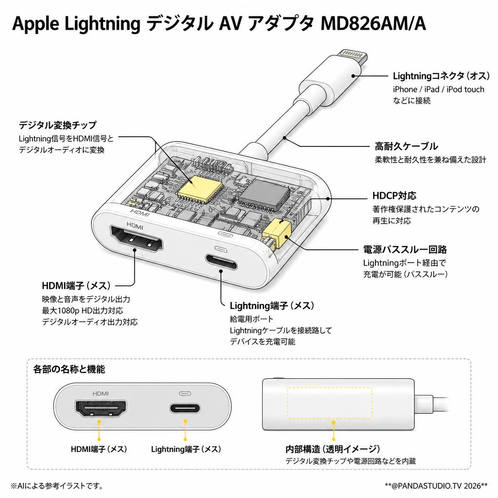 Apple Lightning Digital AVアダプタ MD826AM/A スペック