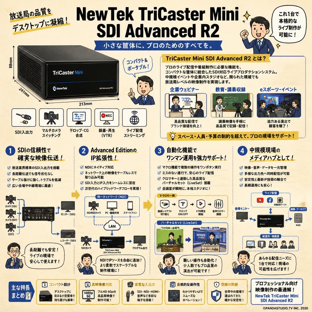 NewTek TriCaster Mini SDI Advanced R2 概要