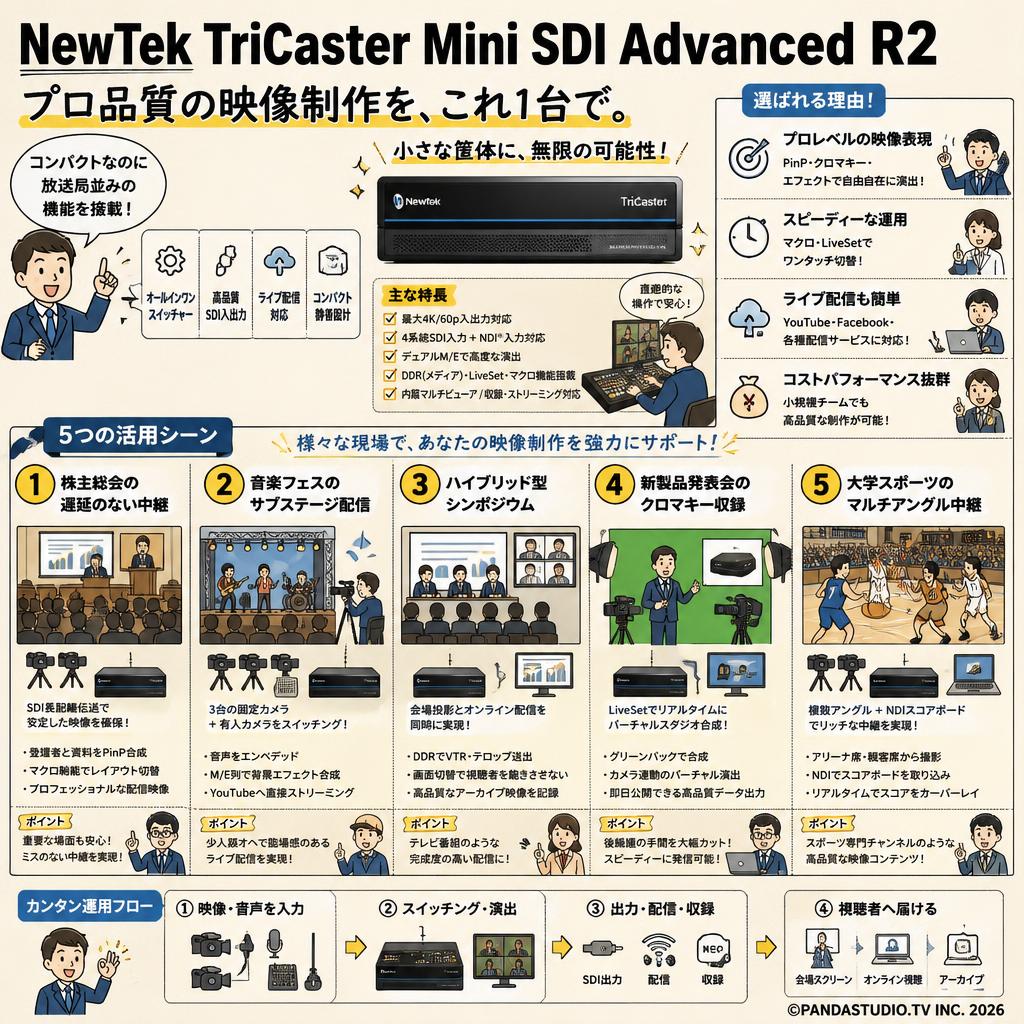 NewTek TriCaster Mini SDI Advanced R2 用途