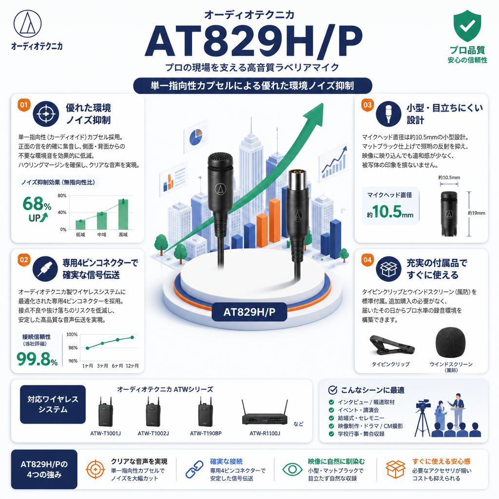 audio technica  AT829H/P セールスポイント